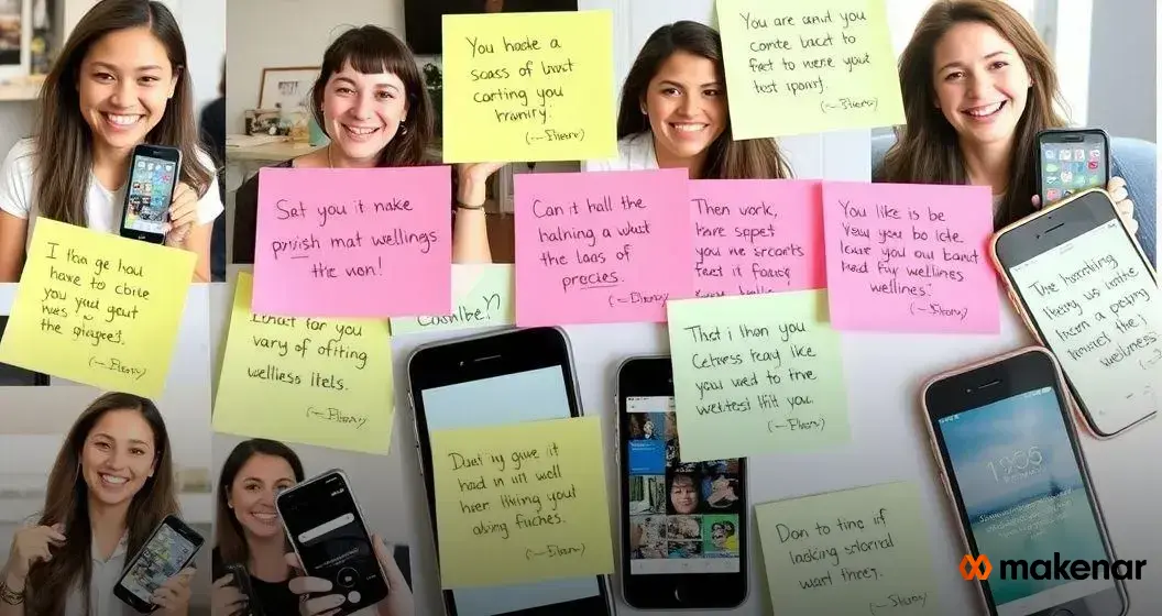 Testimonials de usuários de apps de bem-estar